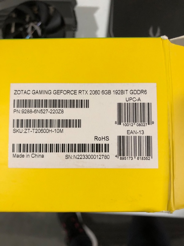 Photo 2 of ZOTAC Gaming GeForce RTX 2060 6GB GDDR6 192-bit Graphics Card, Super Compact, ZT-T20600H-10M Standard