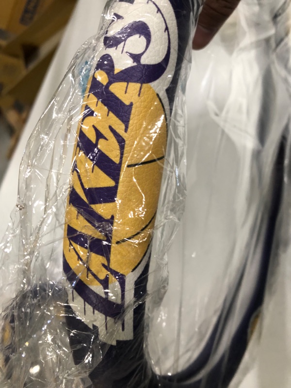 Photo 1 of Carmen NBA Lakers Team Pattern Design Car Auto Genuine Leather Steering Wheel Covers Universal 15 Inch Anti-Slip No Smell Snug Grip
