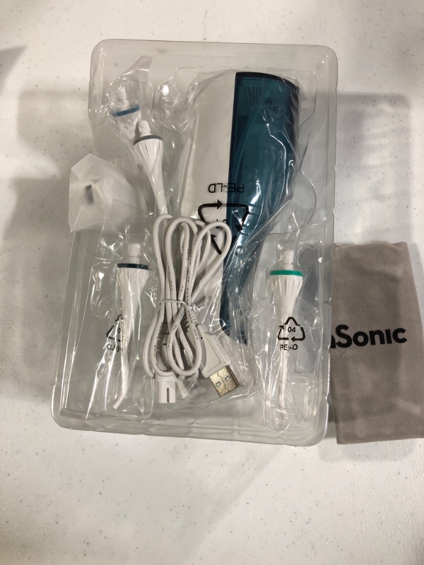 Photo 2 of Aquasonic Aqua Flosser - Professional Rechargeable Water Flosser with 4 Tips - Oral Irrigator w/ 3 Modes - Portable & Cordless Flosser - Kids and Braces - Dentist Recommended White