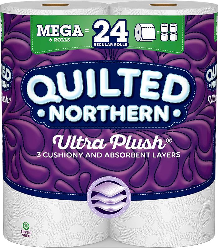 Photo 1 of 3 packs 6 mega roll quilted northern toilet paper