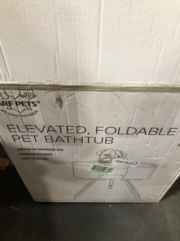 Photo 1 of **SEE NOTES**
Furesh Elevated Folding Dog Bath Tub and Wash Station for Bathing, Shower, and Grooming, (Gray)