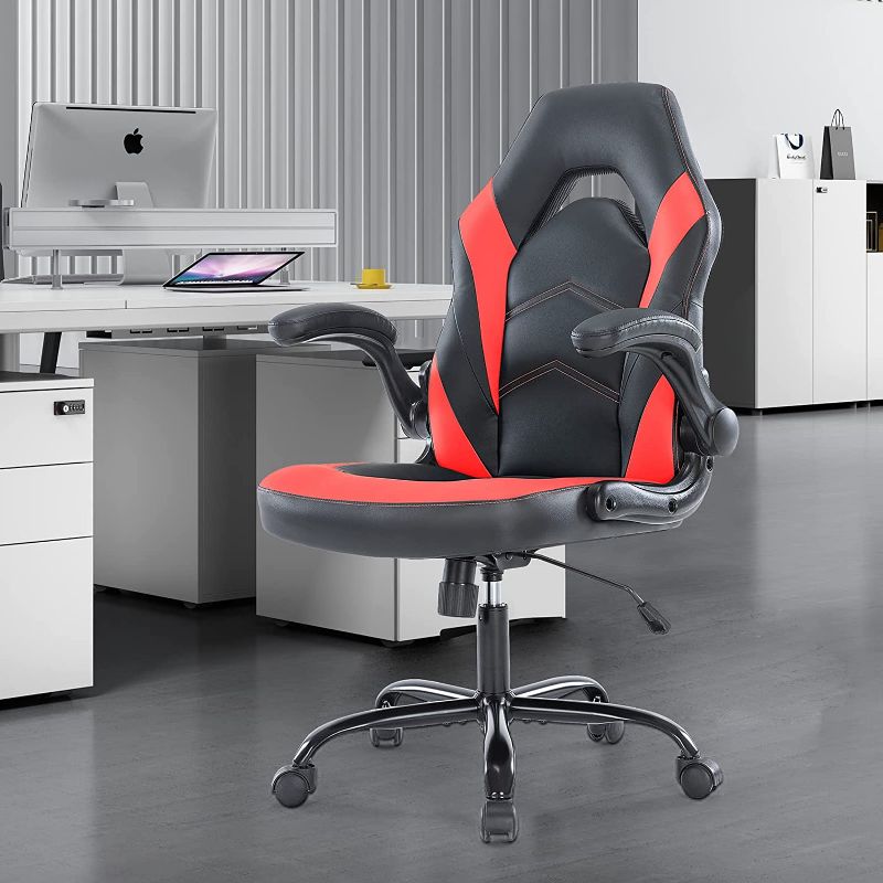 Photo 1 of *SEE NOTES* Gaming Chair - Computer Chair Ergonomic Office Chair PU Leather Red