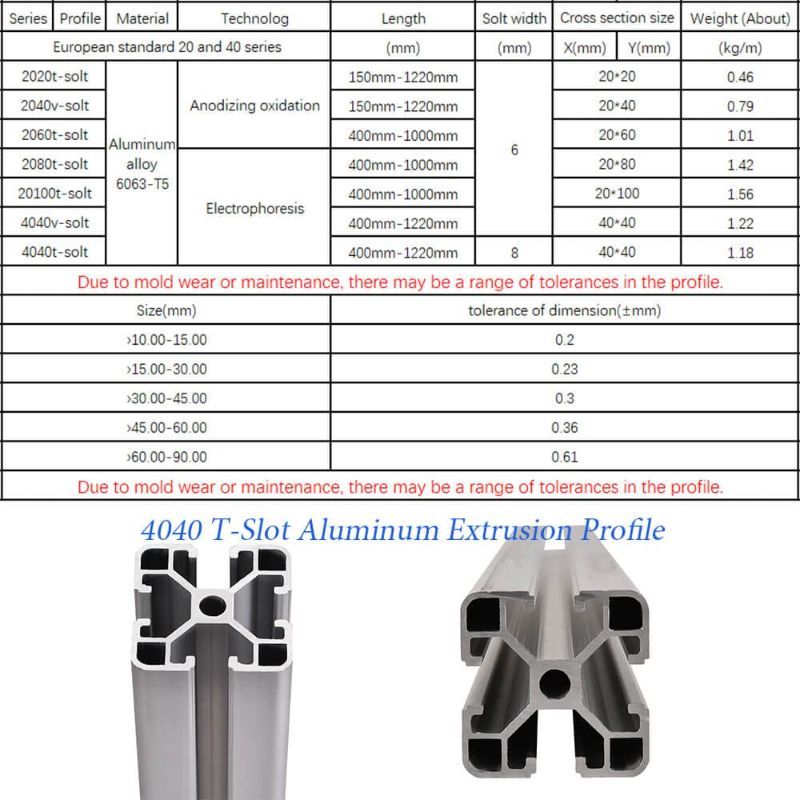 Photo 1 of 1PCS T Slot 19.69" (500mm)  Aluminum Extrusion Profile ,27" European Standard Anodized Linear Rail for 3D Printer Parts 