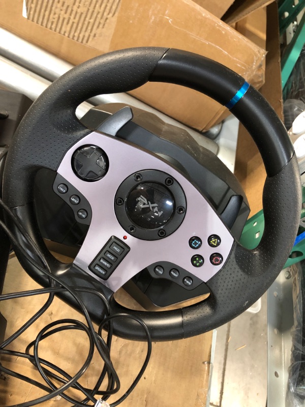 Photo 2 of **UNABLE TO TEST** PXN V9 Gaming Steering Wheel, 270/900° Driving Sim Racing Wheel, with Racing Shifters Paddle, 3-pedal Pedals and Gear lever Bundle for Xbox Series X|S, PS3, PS4, PC, Xbox One