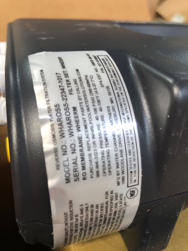 Photo 1 of **SEE NOTES** UltraEase Reverse Osmosis Filtration System