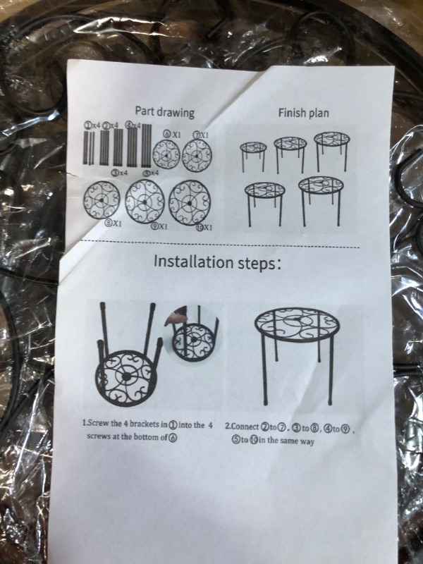 Photo 2 of [USED] HAINARverS Metal Plant Stands 5-Pack,