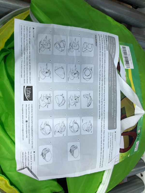 Photo 3 of [USED] UTEX 3 in 1 Pop Up Play Tent with Tunnel, 