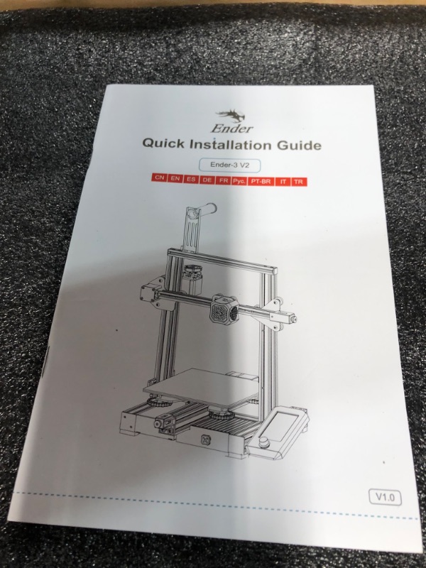 Photo 4 of CREALITY Ender 3 V2 3D Printer with with Silent Motherboard Branded Power Supply Carborundum Glass Platform Resume Printing Function, LCD Screen, DIY FDM 3D Printers Build Size 8.66x8.66x9.84 inch