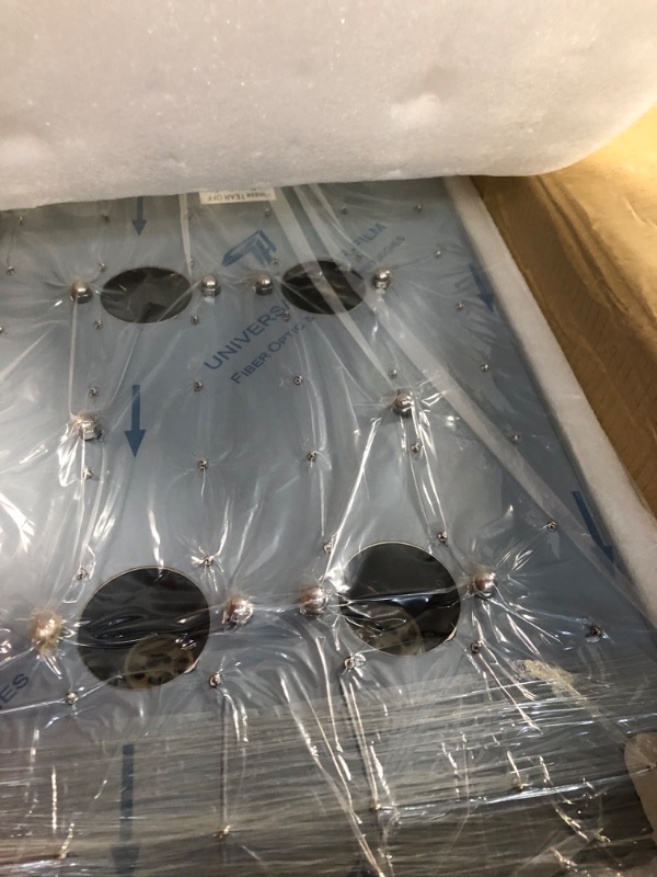 Photo 1 of Moooni Modern Rectangular Raindrop Crystal Chandelier Ceiling Lighting Fixture Rectangle Pendant Flush Mount LED Light for Dining Room L 40" x W 12" x H 31.5"-Polished Chrome L40 Inch-10 Bulbs