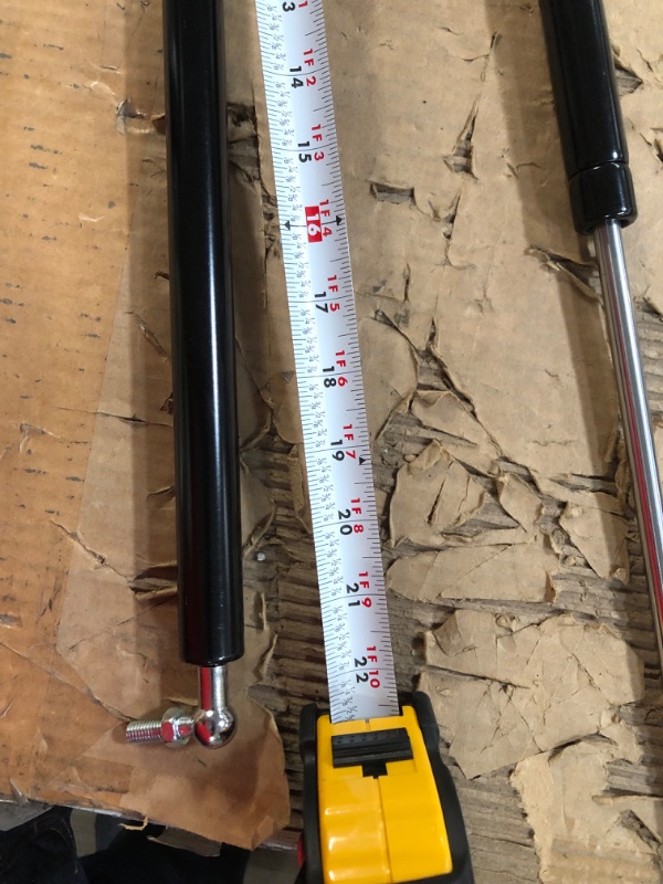 Photo 2 of 23 inch 100 lb Gas Prop Strut Shock 23" 445N/100LB Gas Spring Struts, 2Pcs Set with L-type Mounting Brackets for Heavy Duty RV Bed Murphy bed Large Garbage Box Floor Hatch Custom Window ARANA