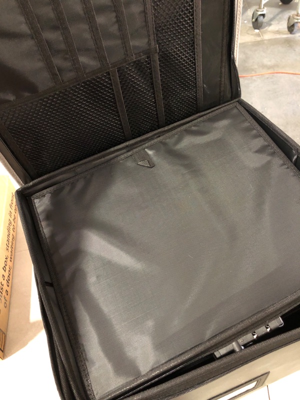 Photo 1 of Fireproof Document Box, Water-Resistant File Organizer Box with Lock, Portable File Box with Handle Document Organizer Collapsible File Cabinets 