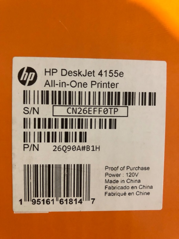 Photo 3 of HP DeskJet 4155e Wireless Color All-in-One Printer & 67XL Tri-Color High-Yield Ink Cartridge | 3YM58AN & 67XL Black High-Yield Ink Cartridge | 3YM57AN Printer + Tri-color Ink + Black Ink