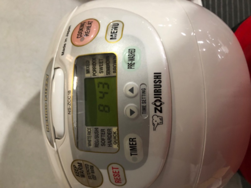 Photo 6 of (NEW) Zojirushi NS-ZCC18 Neuro Fuzzy Rice Cooker & Warmer Made in Japan 10-Cup