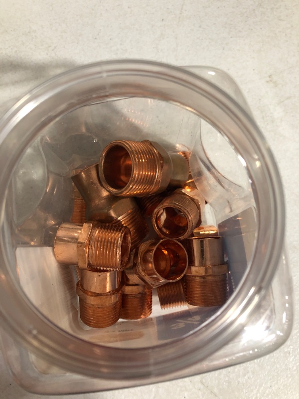 Photo 2 of * missing pieces *
Everbilt 604 3/4 in. x 3/4 in. Wrot Copper Cup X MIP Adapter Pro Pack 