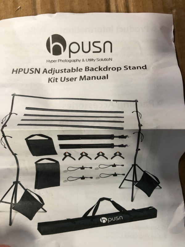 Photo 2 of Hpusn Adjustable Backdrop Stand Kit 10ft