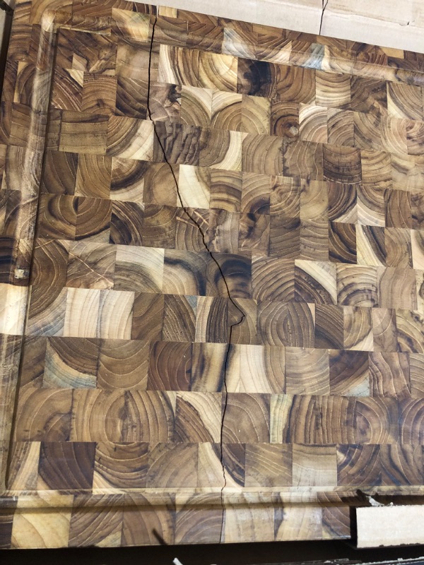 Photo 4 of **BROKEN** 
Shumaru California, Extra Large End-Grain Teak Wood Cutting Board