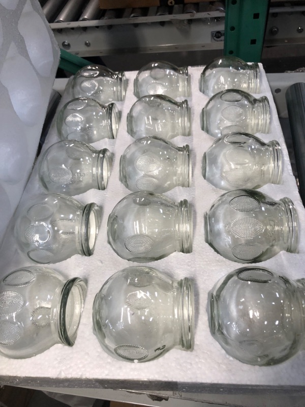 Photo 2 of Glass Fire Cupping Jars with Finger Grips - #5 (Outer Dia. 2.7"), Set of 15 Cups