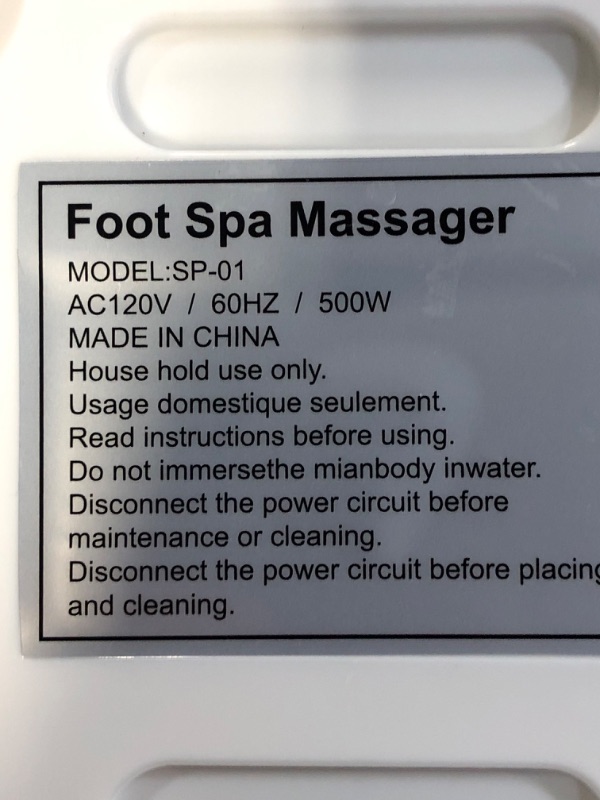 Photo 2 of Foot Spa Bath Massager with Heat