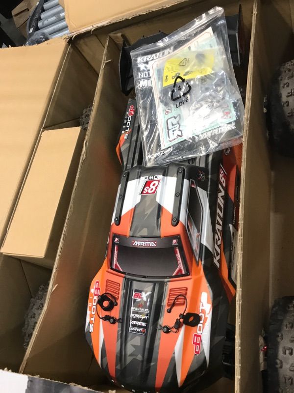 Photo 2 of **PARTS ONLY**  NO BATTERIES 
ARRMA RC Truck 1/5 KRATON 4X4 8S BLX Brushless Speed Monster Truck