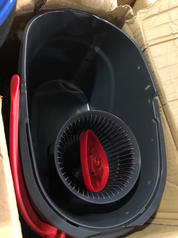 Photo 1 of **NO MOP HANDLE**O-Cedar EasyWring RinseClean Microfiber Spin Mop & Bucket Floor Cleaning System