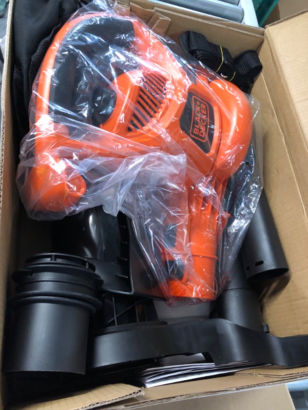 Photo 3 of (LOOKS NEW) BLACK+DECKER Leaf Blower & Leaf Vacuum, 3-in-1, 12-Amp, 250-MPH, 400-CFM (BV6000)