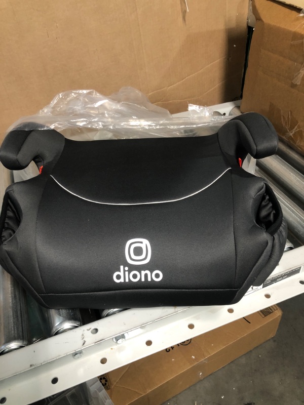 Photo 2 of Diono Solana 2022, No Latch, Single Backless Booster Car Seat, Lightweight, Machine Washable Covers, Cup Holders, Charcoal Gray NEW! Single Charcoal Gray