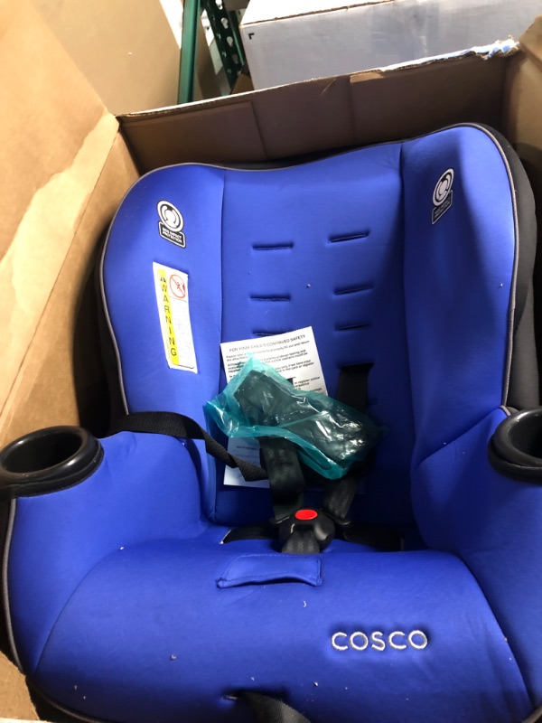 Photo 2 of Cosco Onlook 2-in-1 Convertible Car Seat, Rear-Facing 5-40 pounds and Forward-Facing 22-40 pounds and up to 43 inches, Vibrant Blue