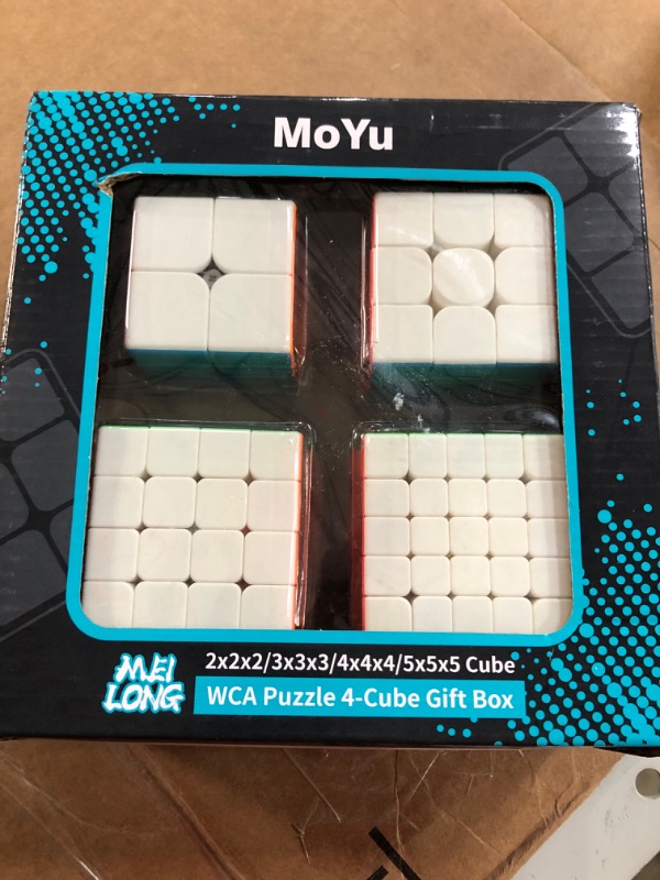 Photo 2 of Coogam Moyu Cube Bundle 2x2 3x3 4x4 5x5 Speed Cube Set Meilong Pack Stickerless Brain Teaser Puzzle Toy for Kids Adults Challenge