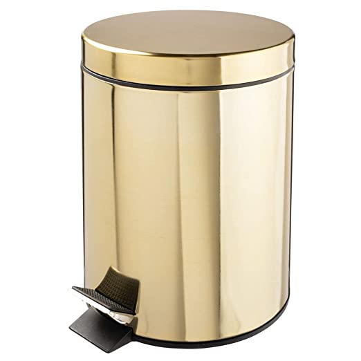 Photo 1 of [DAMAGE] Small Modern 1.3 Gallon Round Metal Trash Can