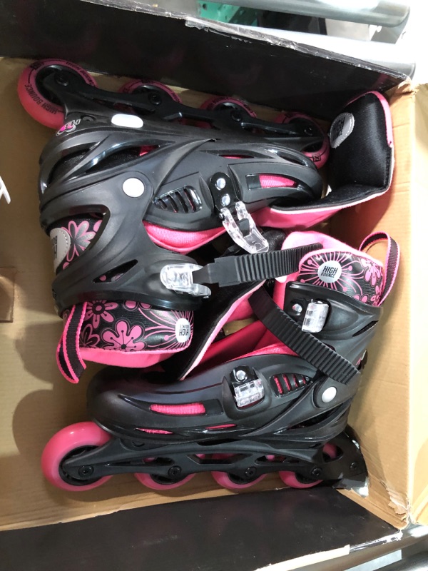 Photo 3 of [USED] High Bounce Adjustable Inline Skate - Pink Size 6-9