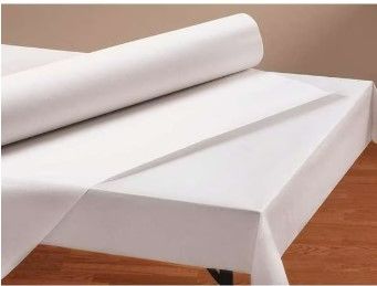 Photo 1 of **USED, SEE NOTES** Hoffmaster 40" X 300 Ft. Plastic Bright White Table Cover