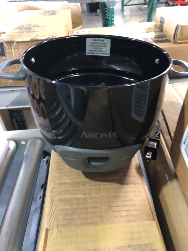 Photo 3 of **USED** Aroma Housewares 6-Cup (Cooked) Pot-Style Rice Cooker and Food Steamer, Black ARC-743-1NGB