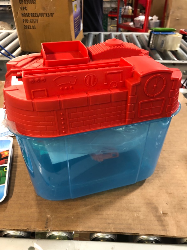 Photo 2 of ***USED*** Thomas & Friends TrackMaster Builder Bucket, storage container with 25 train track and play pieces for preschool kids [Amazon Exclusive]