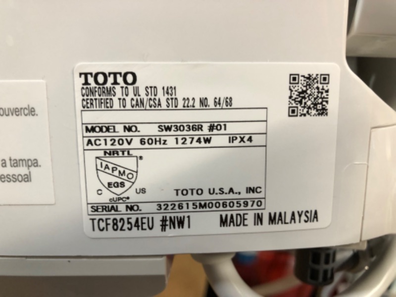 Photo 6 of [notes] TOTO WASHLET K300 Electronic Bidet Toilet Seat