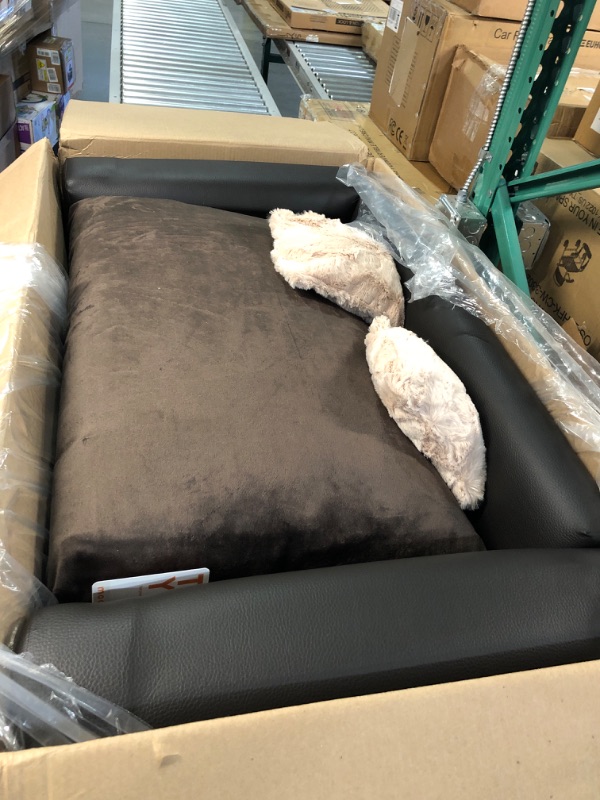 Photo 1 of (READ NOTES) Moots Premium Leatherette Pets Sofa, Regular, Espresso, Large 