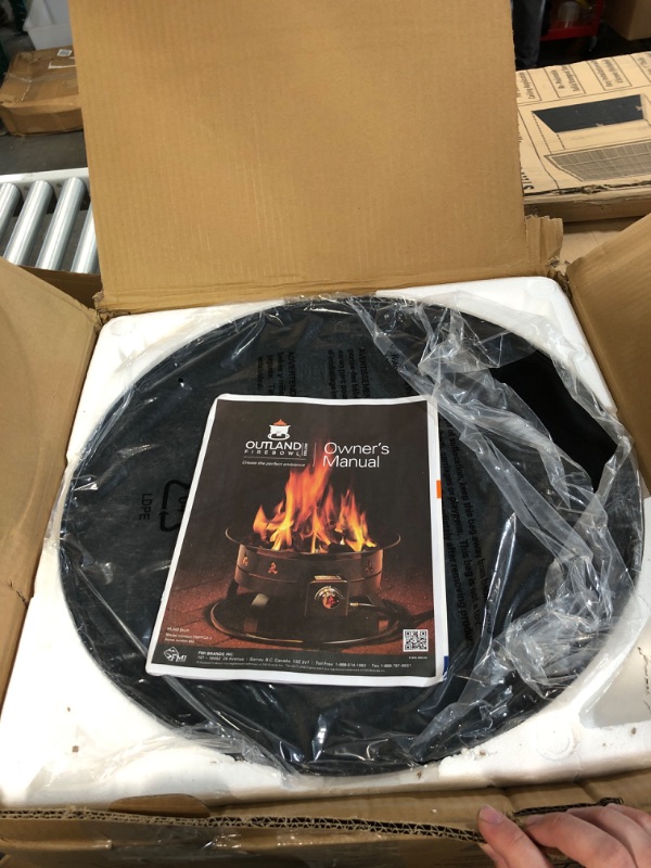 Photo 2 of (READ NOTES) Outland Living Firebowl 893 Deluxe Outdoor Portable Propane Gas Fire Pit - 58,000 BTU, Black