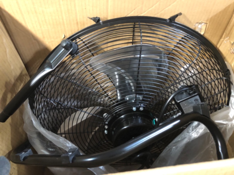 Photo 3 of **FAN BLADES ARE BENT AND WOBBLES**
Simple Deluxe 20 Inch 3-Speed High Velocity Heavy Duty Metal Industrial Floor Fan 1 fan 