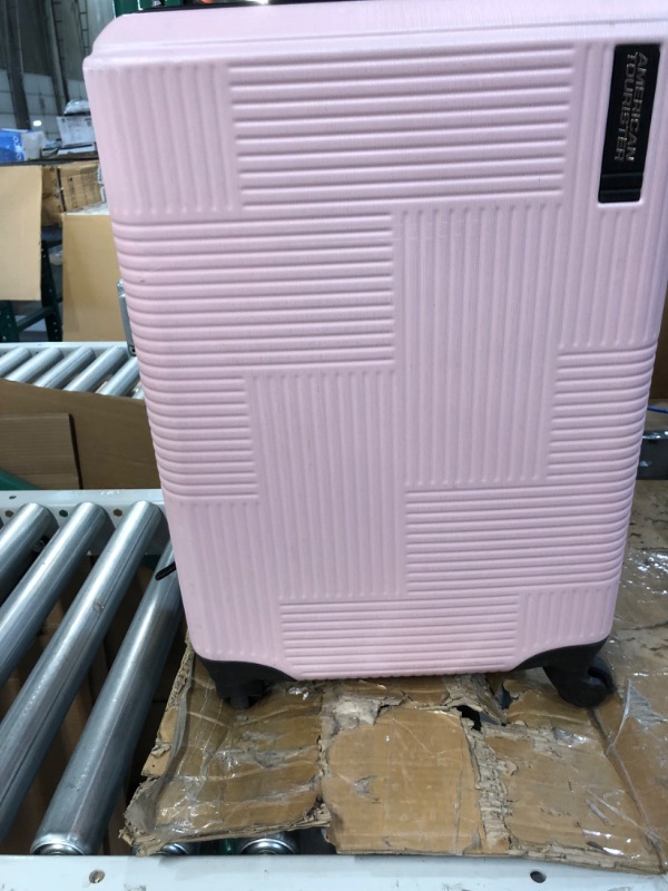 Photo 3 of American Tourister Stratum XLT Expandable Hardside Luggage with Spinner Wheels, Pink Blush, Carry-On 21-Inch