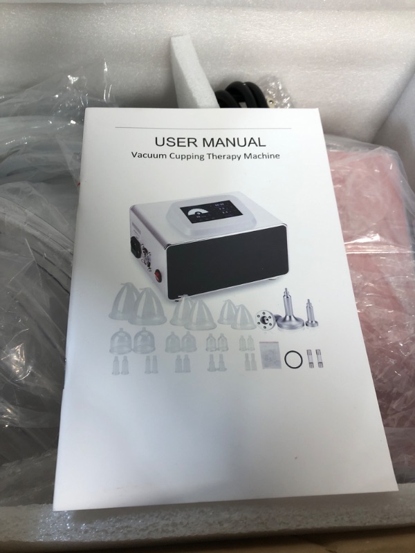 Photo 3 of Vacuum Therapy Machine, Vacuum Cupping Therapy Sets with 24 Cups(Include 1500, 1800, 2100ML Large Cups) and 3 Gua Sha Head, 0-60 cmHg, Touch Screen Operation Pink