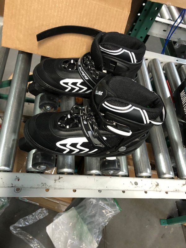 Photo 1 of **USED/ SEE NOTES** Kids Roller Skates for Boys and Girls/ BLACK &WHITE. SIZE L