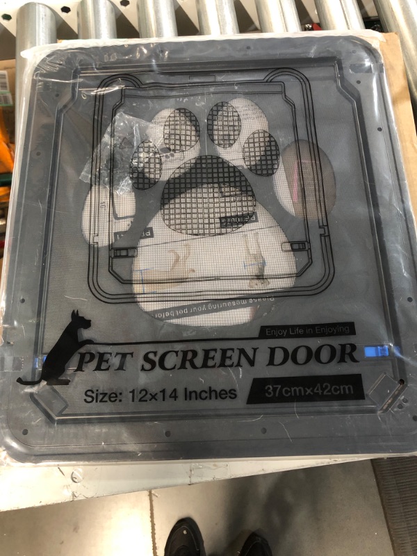 Photo 2 of **ONLY ONE DOOR** Ownpets Dog Screen Door, Inside Door Flap 12x14x0.4 inch, Lockable Pet Screen Door, Magnetic Self-Closing Screen Door with Locking Function, Sturdy