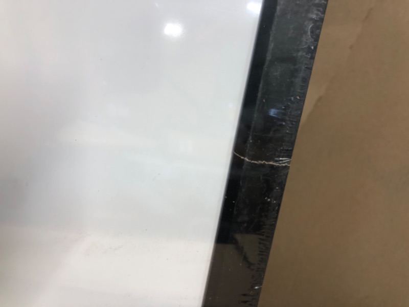 Photo 1 of Damaged*** Amazon Basics Magnetic Dry Erase White Board, 35 x 23-Inch Whiteboard - Black Wooden Frame 23"x35" Magnetic, Wood Frame