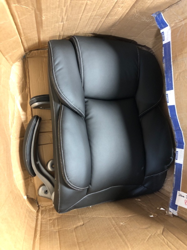 Photo 2 of Missing hardware*** Big and Tall Office Chair 500lbs Wide Seat Ergonomic Desk Chair with Lumbar Support Arms High Back PU Leather ,Black