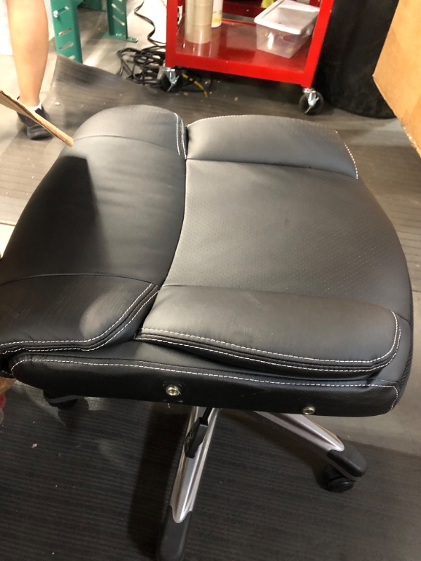 Photo 3 of Missing hardware*** Big and Tall Office Chair 500lbs Wide Seat Ergonomic Desk Chair with Lumbar Support Arms High Back PU Leather ,Black