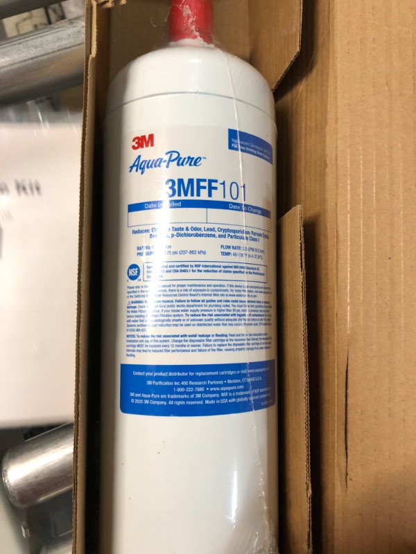 Photo 3 of *USED - SEE NOTES* 3M Aqua-Pure Under Sink Full Flow Drinking Replacement Water Filter 3MFF101 Replacement Cartridge