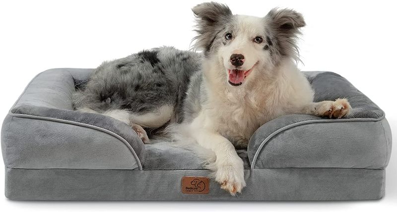 Photo 1 of Casper Dog Bed, Plush Memory Foam, Large, Gray Gray Large - STOCK PHOTO IS REFERENCE ONLY