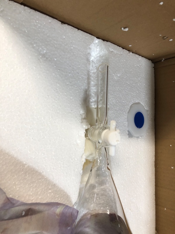 Photo 1 of Borosilicate Glass 10000ML Separating Funnel Heavy Wall Conical Separatory Funnel.