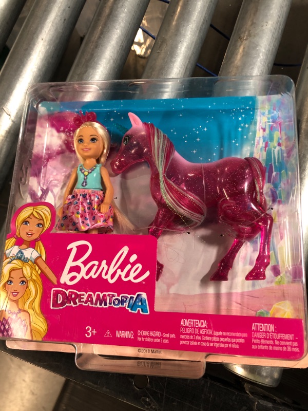 Photo 2 of Barbie Dreamtopia Chelsea Doll and Unicorn