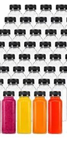 Photo 1 of 48 Pcs Plastic Juice Bottles with Caps 8 oz Reusable Empty