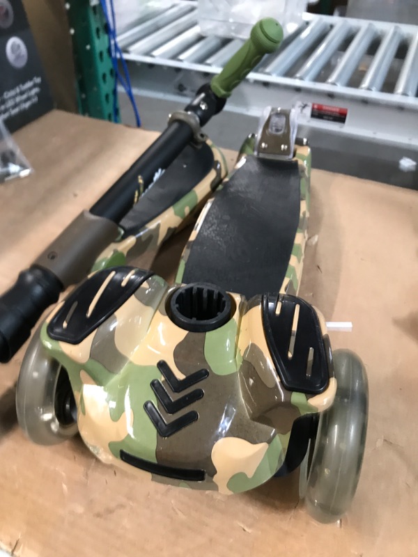 Photo 2 of 3 Wheeled Scooter for Kids - Stand & Cruise Child/Toddlers Toy Folding Kick Scooters - Hurtle Camouflage